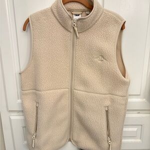 Aritzia TNA Polar Tec Thermal Pro Mockneck Vest in color Mullein